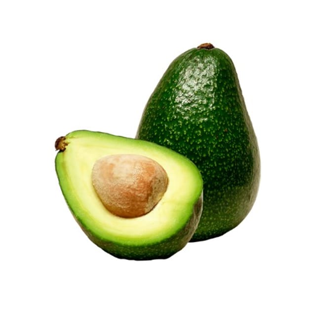 Half fresh avocado.
