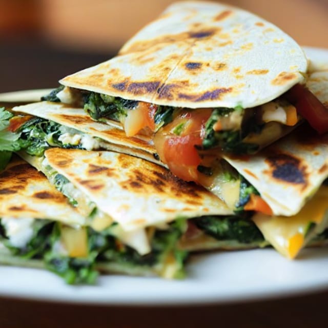Mushroom Quesadilla.